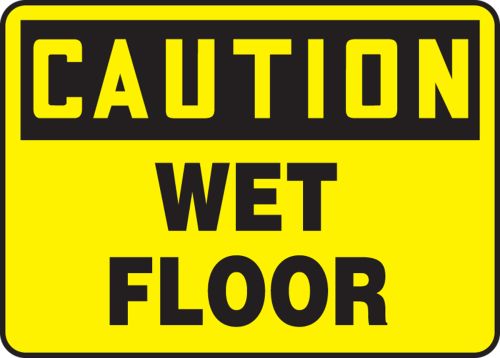 Wet Floor OSHA Caution Safety Sign MSTF665